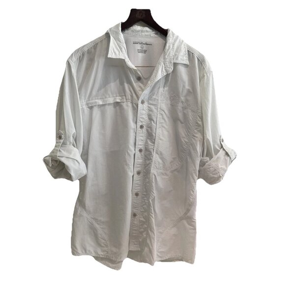 Eddie Bauer UFP long sleeve sport shirt white, Large Tall, outdoor, activewear, - Picture 4 of 16
